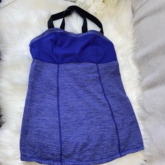 Lululemon Blue Stripped CrossBack Adjustable Strap size 6 - Picture 14 of 17